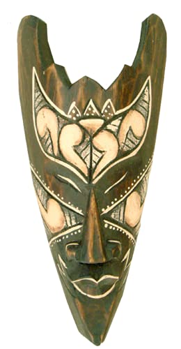 Masque en bois peint 20 cm de Bali