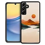 Goodsprout Compatible with Samsung Galaxy A15 Case,Yellow Sunrise River Mountain Amazing Pattern Design Shockproof Anti-Scratch Hard PC Back Case for Samsung Galaxy A15