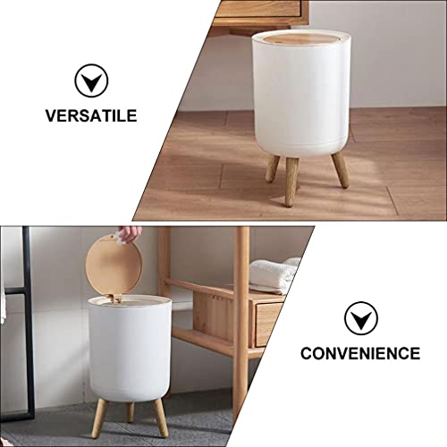 Angoily Trash Can Garbage Can With Press Top Lid Nordic Modern Waste Basket Plastic Trash Bin For Kitchen Bathroom Bedroom Living Room Office Outdoor #TOP7