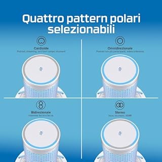 HyperX Quadcast 2 Frost Microfono USB per Gaming, Streaming, Podcast, Quattro Pattern Polari, Controlli, LED, Anti-vibrazione, per PC, PS4, PS5 e Mac