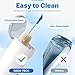 Water Flosser for Teeth, Cordless Oral Irrigator Portable Dental Cleaner Picks with 8 DIY Modes 7 Jets 300ml Tank Braces Flossers Rechargeable (White)