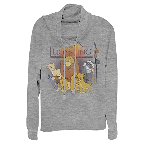 Lion King top col bénitier Disney résout le manque de style des pulls d'hiver femme gris XS