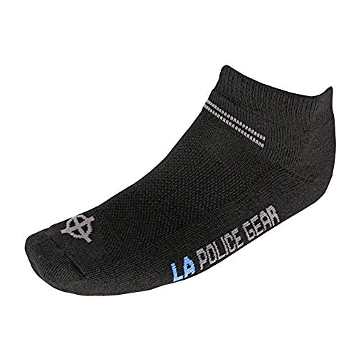 LA Police Gear Men's Dry-Stitch Polyester Cushioned Comfortable Low Cut Sock
