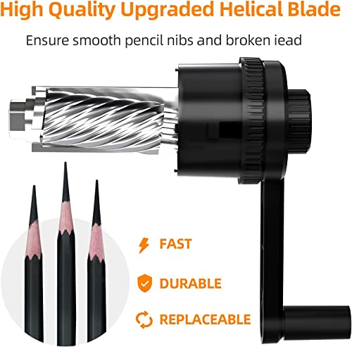 Image of FunBlast Artist Sharpener for Pencil - Art Pencil Sharpener, Sketching Drawing Manual Pencil Sharpener, Mechanical Pencil Sharpener for Artists, Artists Supplies, Hand Crank Sharpener -Black Color