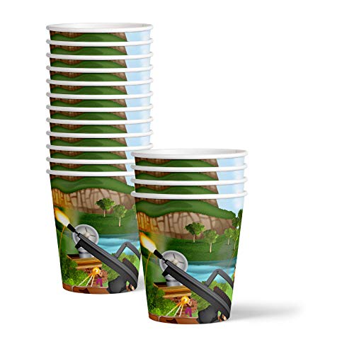 Fort nite Party Supplies - Battle Gamer Birthday - Fortnight Video Game Party Decorations | Disposable Tableware Set Includes Plates Napkins Cups | Kit for 16 - Thumbnail 3