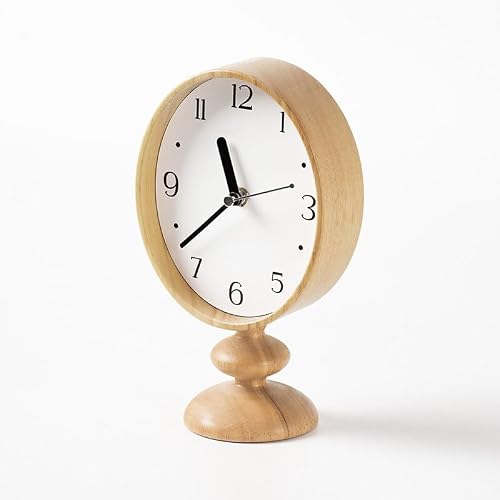 QINGGANG-0224 Mantel Clock Retro Clock Desktop Ornaments Table Clocks Home Decorations(Natural)