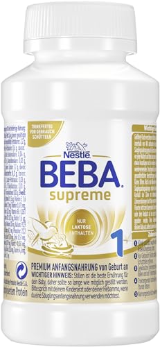 Nestlé BEBA SUPREME 1 početno mlijeko spremno za piće od rođenja, samo laktoza, bez palminog ulja, pakiranje od 12 komada (12 x 200ml)