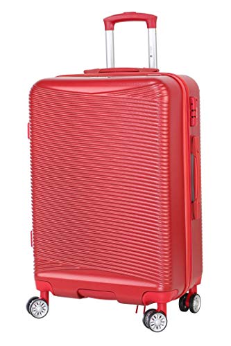 Image of Verage V-Lite Firestone 28 inch /78cms Red Check-in Hardsided Trolley Bags for Travel, Large Suitcase with Spinner Wheels, Anti-Theft Zippers Luggage
