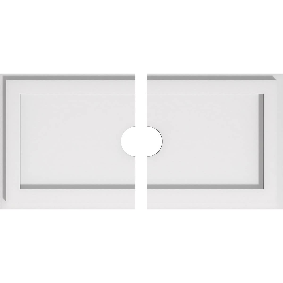 Médaillon de plafond Ekena CMP10LA blanc en 2 pièces pour habiller facilement vos lustres