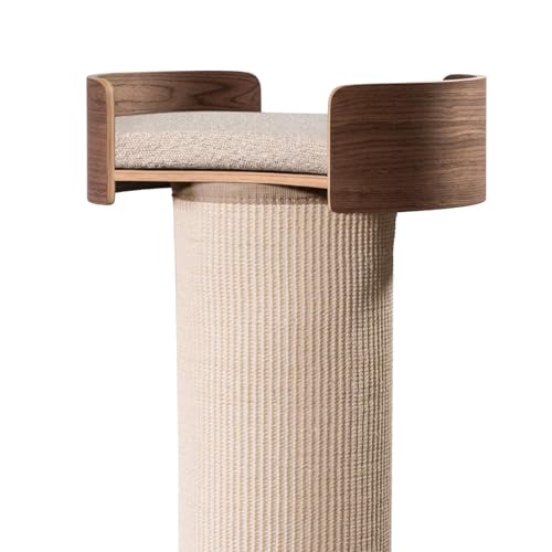 Torre gigante para rascar gatos 44.5" con cama extraíble miniatura 3
