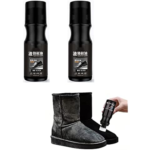 Xiaoxiaoyu Sue-de Color Restorer, Sponge Applicator, Suede Dye, Suede and Nubuck Cleanersliquid Polish for Shoes, Used to Restore or Change The Colour of Suede Shoes, Clothes 2 pcs (Black) Cover