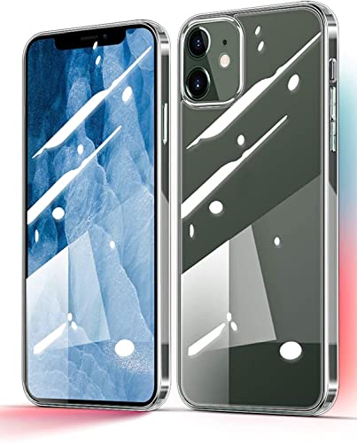 Coque iPhone 12 Pro Max souple avec dos en verre 9H résistant aux chocs