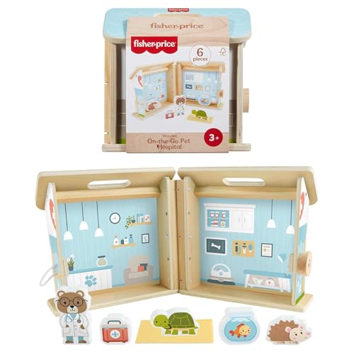Fisher-Price Conjunto de Juego portátil de imitación de Madera Hospital de...