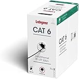 Labgear Cat 6 Ethernet Cable 305m, 100% Pure Copper, Outdoor Internet Cable, 23AWG UTP 305m, Weatherproof, High Speed LAN Ethernet Network Cable, Frequency 250MHz, 4 Twisted Pairs