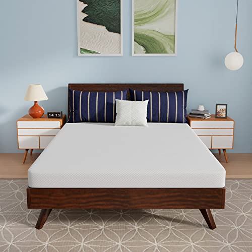Image of PayLessHere 6 Inch Gel Memory Foam Mattress Full Size Mattress Bamboo Charcoal Infused Mattress in a Box Medium-Firm Pressure Relief CertiPUR-US Certified,Fiberglass Free,White