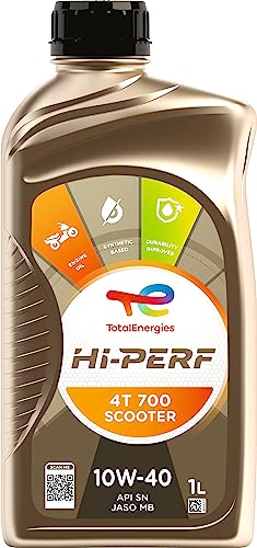 TotalEnergies Hi-Perf 4T 700 Scooter 10W-40, Huile moteur 4 temps, 1 litre