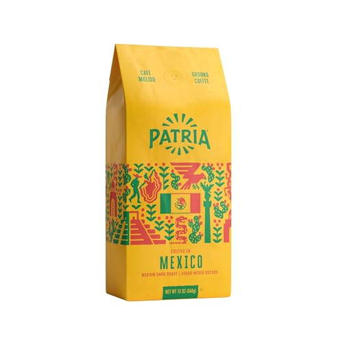 Patria Mexico Medium Dark Roast Ground Coffee 12oz