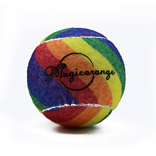 Magicorange Tennis Balls, 12 Pack Advanced Training Tennis Balls Practice Balls, Pet Dog Playing Balls, Come With Mesh Bag For Easy Transport, Good For Beginner Training Ball (Rainbow) #TOP1