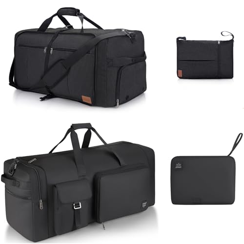 120L Foldable Collapsible Waterproof Large Travel Duffel Bag for Men and Women with Shoe Compartment