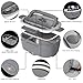 Sitlais Heated Lunch Box for Men&Women - 80W Electric Lunch Box for Adults with Dual 1.5L 304 Stainless Steel Containers Fast Heating Portable Food Warmer for Car&Truck lonchera eléctrica portátil