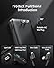 VRURC Portable Charger 20000mAh, Fast Charging Power Bank USB C,4 Output 2 Input Travel Essentials Charging Bank Equipped with LED Display,Built-in Wall Plug and Cables,Phone Charger Battery,Black