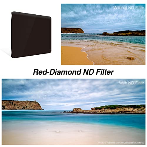 Filtro cuadrado ND 100x100mm Haida de vidrio óptico y nano recubrimiento diamante rojo ND3.0 6
