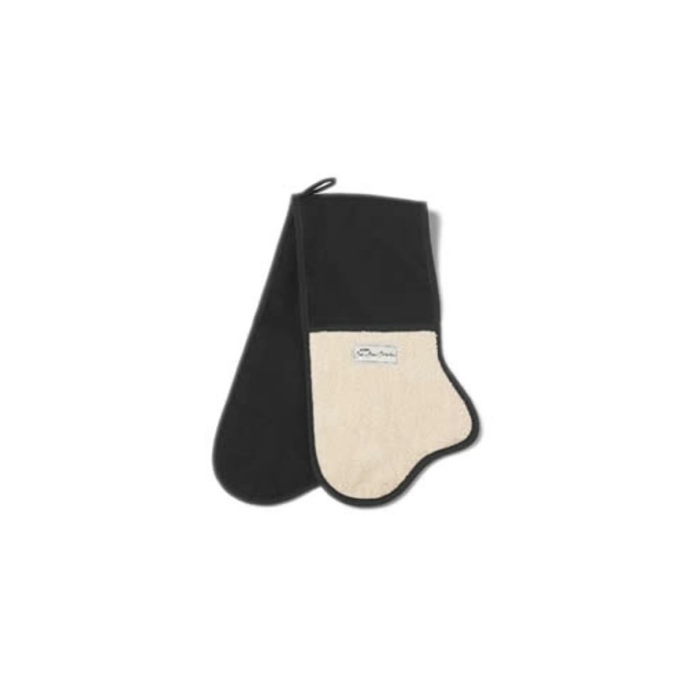Aga Double Oven Gloves - 1 Pr - Black & Cream