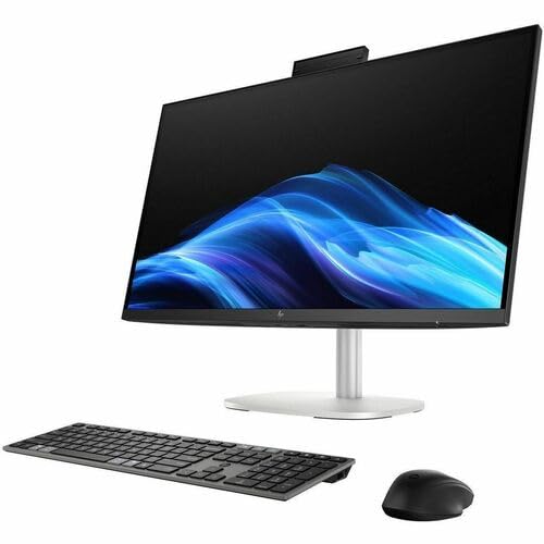 Image of HP EliteStudio 8 AiO G1i All-in-One Computer - Intel Core Ultra 7 265 - vPro Technology - 32 GB - 1 TB SSD - 27 inch QHD Touchscreen - Desktop - Pike Silver - Intel Q870 Chip - 2560 x 1440 - Windows 11 Pr