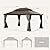 Domi 12' x 16' Hardtop Gazebo Permanent Metal Gazebo with Galvanized Steel Double Roof, Curtains and Netting for Party, Wedding, Outdoor Dining, Patio, Backyard, Brown