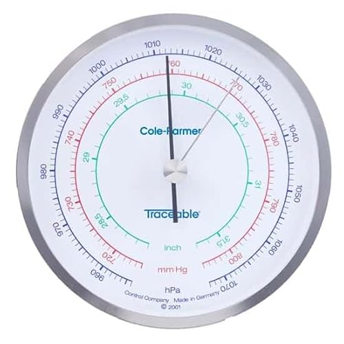 Traceable Three-Scale Dial Barometer with Calibration; mbar/