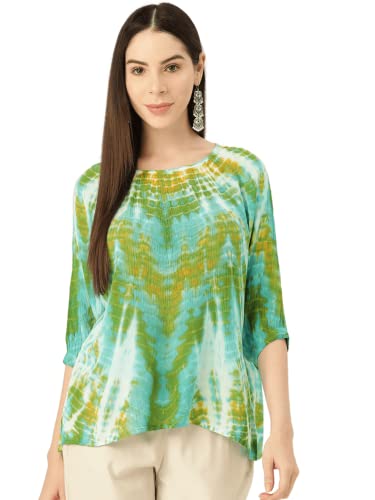 Image of Maaesa Rayon Top (Medium, Multicolour)