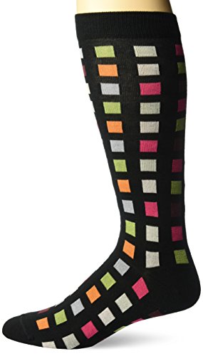 Ozone Men's Square Flair Sock, Black