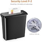 Amazon Basics Déchiqueteuse de papier pour la maison et le bureau, 8-Sheet Découpe, CD/ Carte de crédit Shredder, 3.4 Coffret de déchets Gallon , Noir
