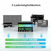 Dyness LiFePO4 12V 100Ah Lithium Batterie mit 100A BMS, Max.15000 Zyklen, 12V Deep Cycle Lithium Eisenphosphat Batterie für Wohnwagen, Solar Home Systeme, Boote – Ansicht 7