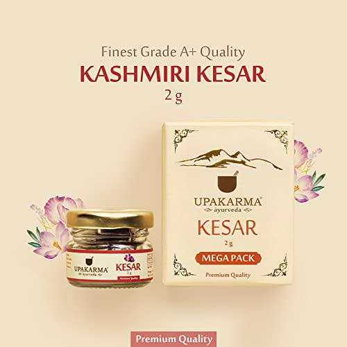 Image of UPAKARMA Original Kashmiri Kesar /Saffron | Handpicked Pure Finest Grade | 2 Gram- Pack of 3