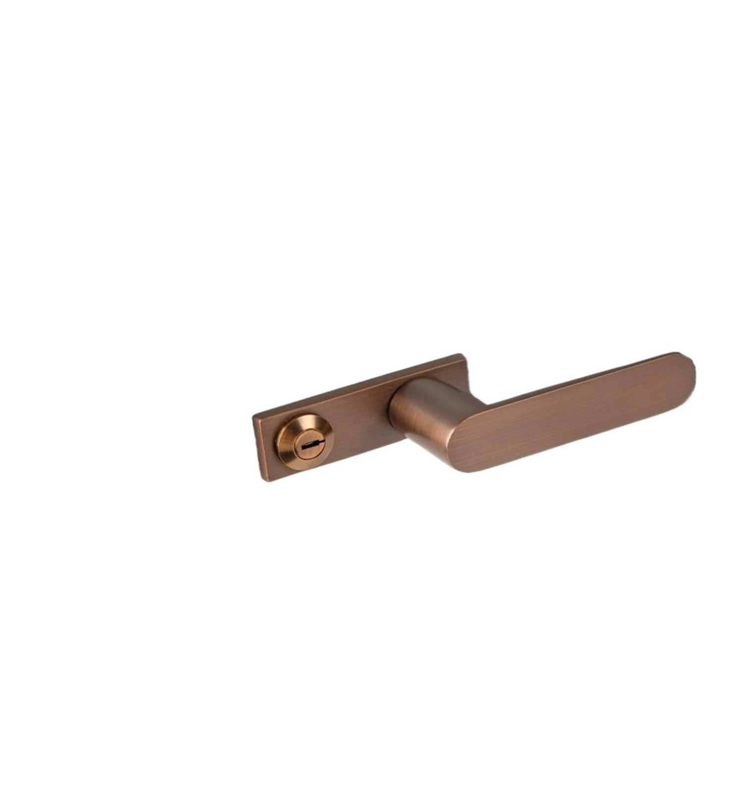 ZONSHJDKR Pure Copper Italian Minimalist Door Lock Invisible Handle for Wooden Gray(Asian Silk Gold)