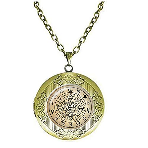 Collier avec médaillon Wiccan - amulette de protection Wiccan - bijou de sorcière - talisman Wicca Cover