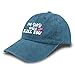 My Dads Will Kill You Hats for Mens Fashion Washed Distressed Baseball Cap Cyan Blue