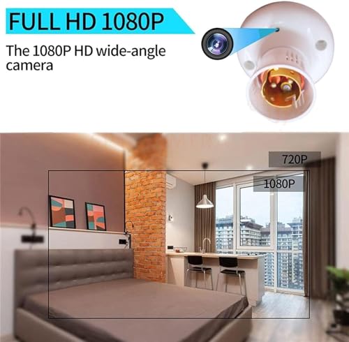 Smart Bulb Holder 1080P HD Wi-Fi Camera 2024 Newest Version Security Indoor Video Recorder, Support iOS/Android GDENV 6 41lmFwwOR0L