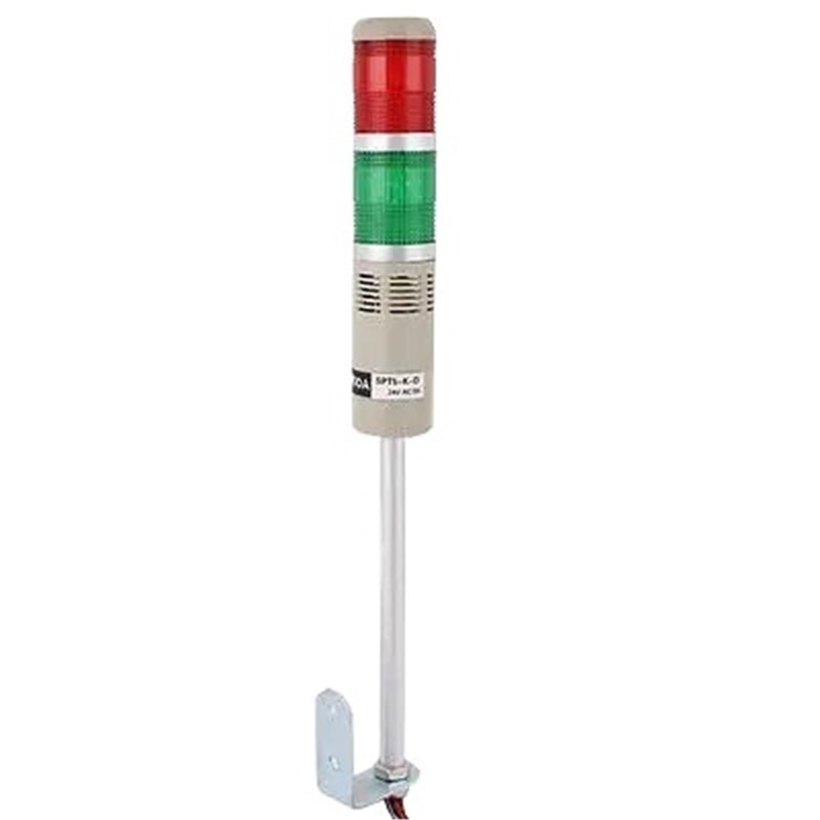 Torre di segnalazione industriale a LED R/G, lampada luminosa da 90 dB AC/DC 24 V