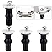 BUZIFU 4pcs Tornillos para Inodoro Tornillos para WC Sujeción de Repuesto Bisagra para Tapa de Baño, Ideal para Fijación de Tapas asiento WC al inodoro
