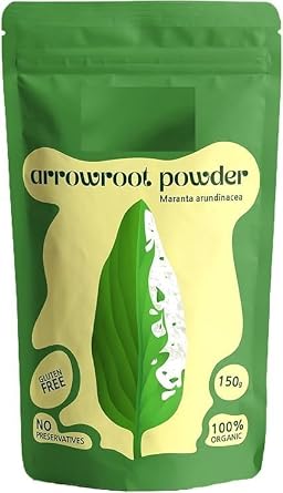 Arrowroot Powder, Kerala traditional Pure arrowroot powder/starch, koovapodi, for gravy, soups, puddings,Bread and more, homestead, gluten-free 150gm