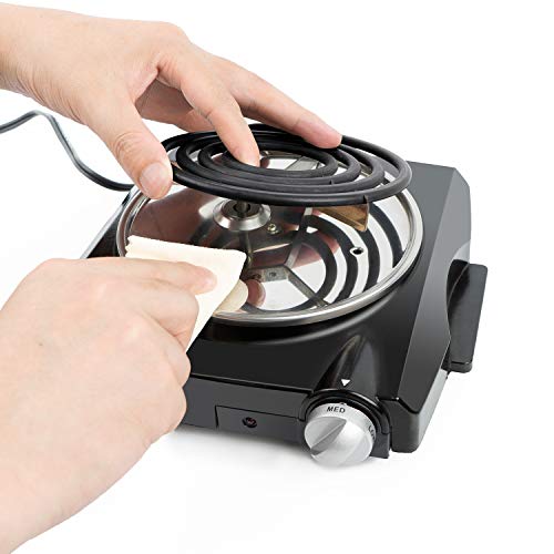 Hot Plate, Techwood 1100W Portable Electric Coil Single Burner For Cooking, Easy Clean Countertop Cooktop, Compatible For All Cookwares, Upgraded Version #TOP3