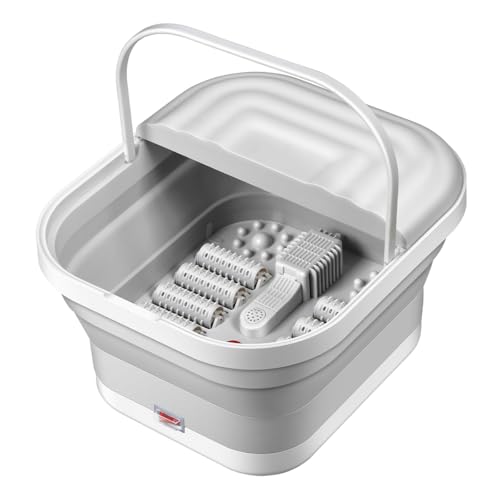 Listado de Hidromasaje los más recomendados. 42 HELSE Tina spa para pies eléctrica baño de pies plegable gris. | Ayuda a disminuir el dolor.