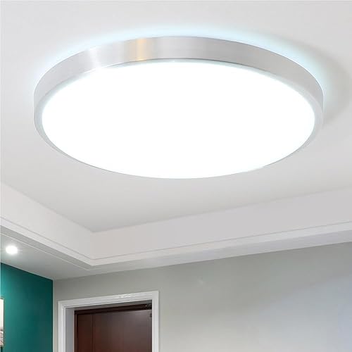 Miniatura 3 de Lámpara de techo de montaje empotrado con control remoto, regulable de 3000 K 6000 K, lámpara de techo de aluminio cepillado ajustable