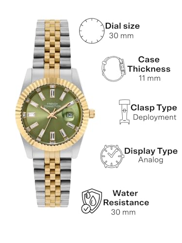 Image of French Connection Women's Green Dial Analog Watch -FCN0119TM