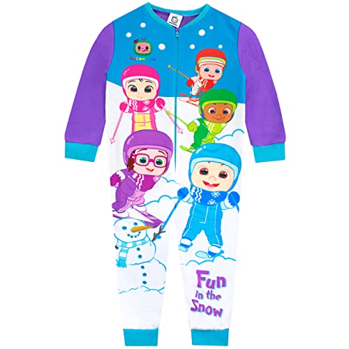 Onesie en polaire CoComelon violette chaude et zippée pour fille
