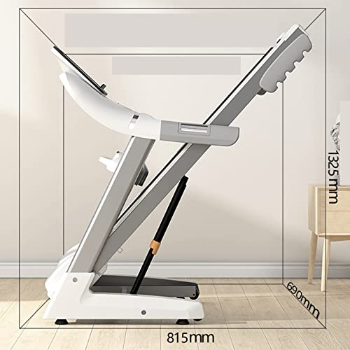 Image of Household Small Folding Multi-Function Ultra-Quiet Indoor Gym Treadmill Motorized Running Machine (White)