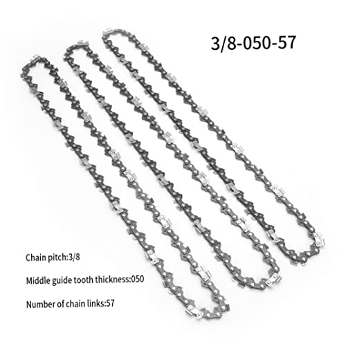 Tsikuxm Kettensägenkettenketten-Kette, Sägekette Edelstahl-Halbmeißelkette 3/8 Zoll-Kettennummer ist 57… – Bild 5