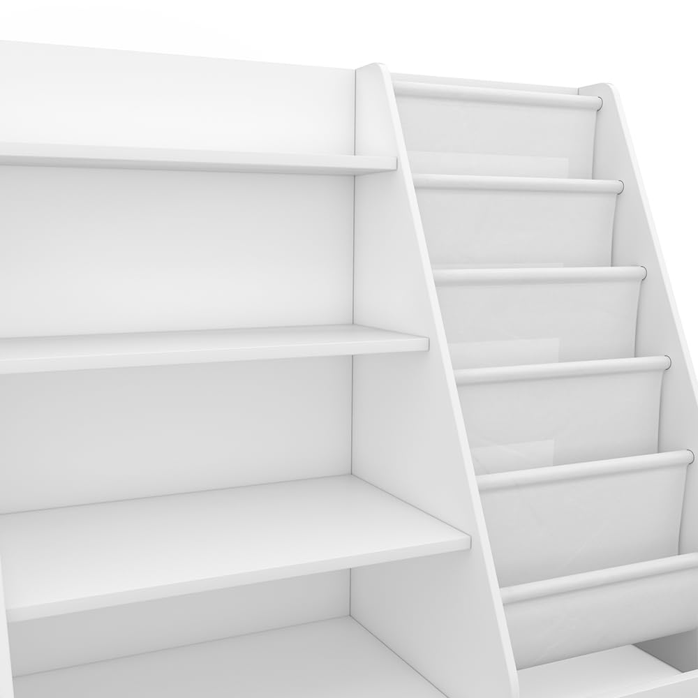 Vicco Estantería Infantil Conny, Blanco, 90 x 80.5 cm | con grandes estantes, combinable para almacenar juguetes y libros